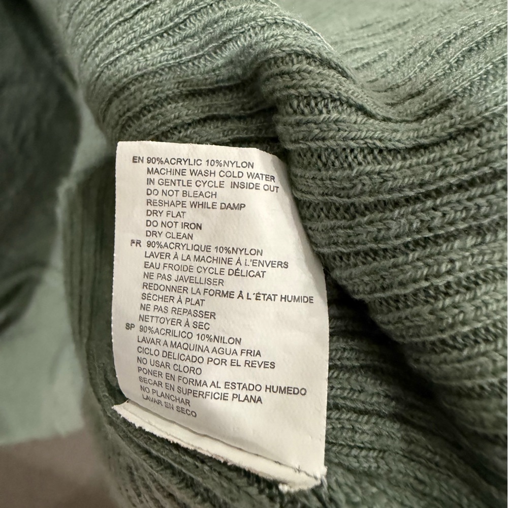 RD Style Women's Olive Green Open Front Cardigan Sweater - Picture 7 of 8